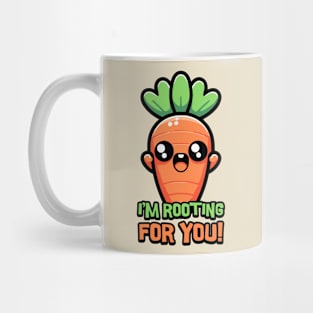 I'm Rooting For You! Cute Carrot Pun! Mug